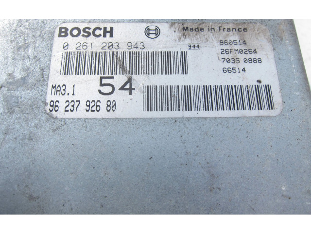 Řídící jednotka 9623792680, 0261203943   Peugeot 106 1995