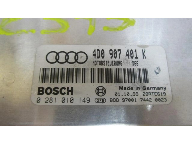 Блок управления 4D0907401K, 0281010149   Audi A8 S8 D2 4D