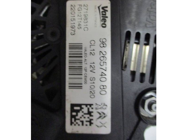 Генератор 9826574080, FG12T145   Peugeot 208 1.2     