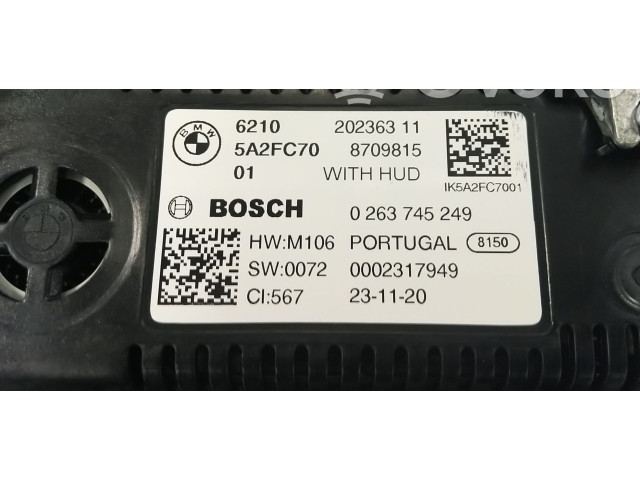 Přístrojová deska  BMW 3 G20 G21 2021 5A2FC70, 0263745324  
