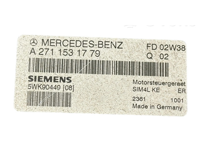 Блок управления двигателя A2711531779, 5WK90449   Mercedes-Benz CLK A209 C209