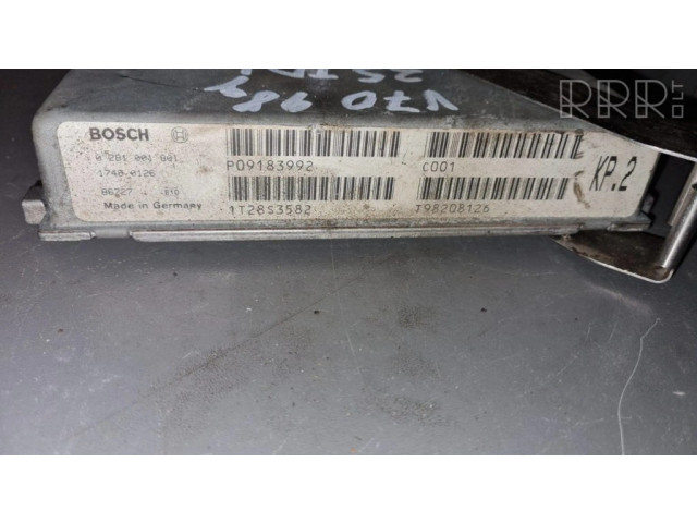 Řídící jednotka 0281001801, P09183992   Volvo S70  V70  V70 XC 1998