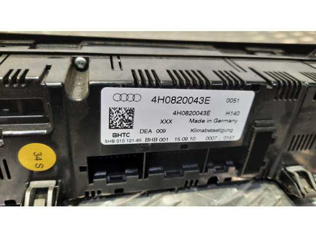 Блок управления климат-контролем 4H0820043E   Audi A8 S8 D4 4H