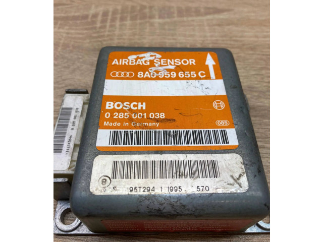 Блок подушек безопасности 8A0959655C, 0285001038   Audi A4 S4 B5 8D