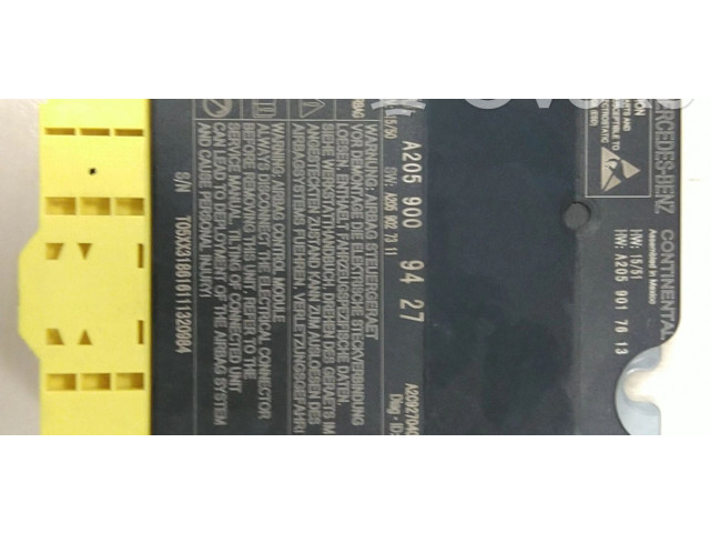 Блок управления надувных подушек A2059009427, A2059001814   Mercedes-Benz C W205