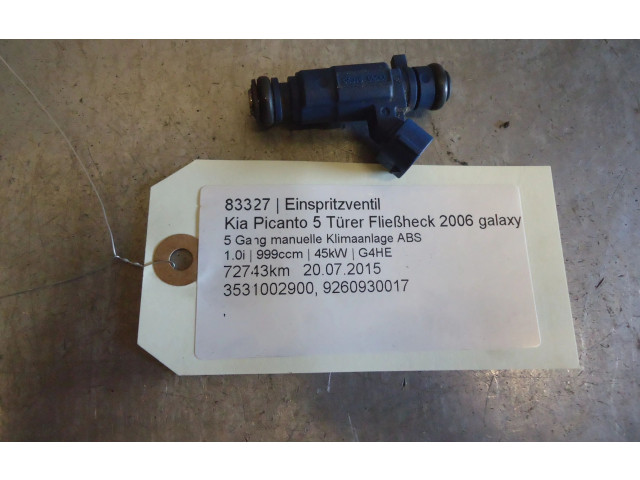 Vstřikovač 3531002900, 3531002900   KIA Picanto    G4HE 