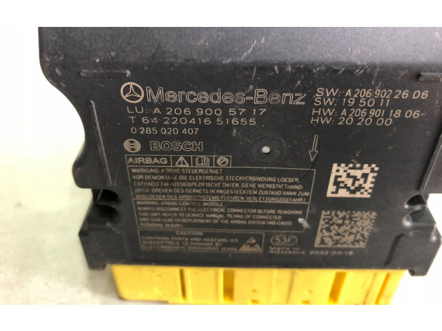 Блок подушек безопасности A2069005717   Mercedes-Benz CLA C117 X117 W117
