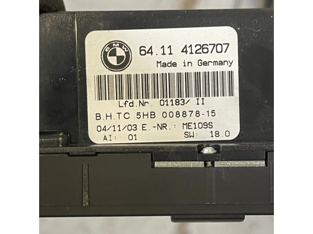 Блок управления климат-контролем 64114126707, 5HB00887815   BMW M3