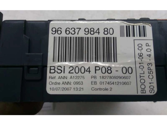   Pojistková skříňka 9663798480   Peugeot 807 2007