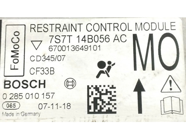 Блок подушек безопасности 7S7T14B056AC, 0285010157   Ford Mondeo MK IV