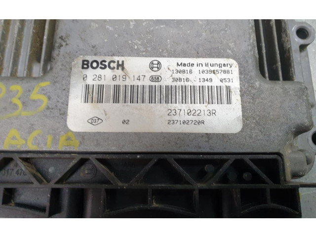 Řídící jednotka 0281019147, 237102213R   Dacia Lodgy 2014