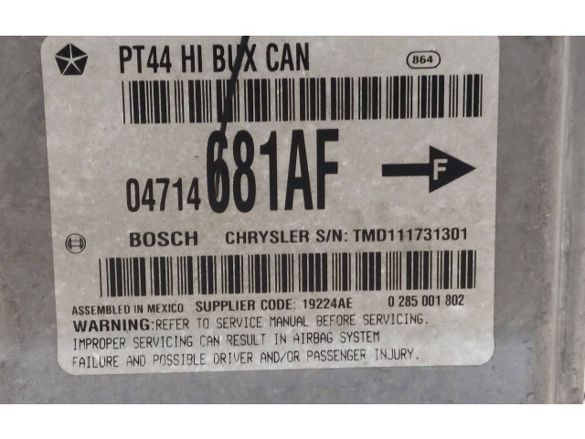 Блок подушек безопасности 04714681AF, 0285001802   Chrysler PT Cruiser