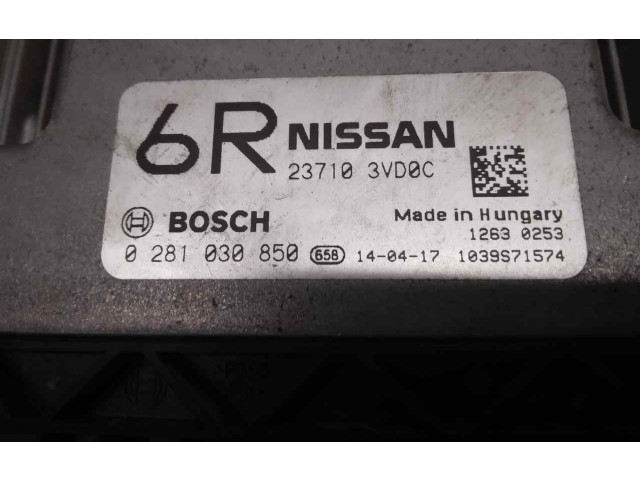 Řídící jednotka 237103VD0C, 0281030850   Nissan Note (E12) 2014