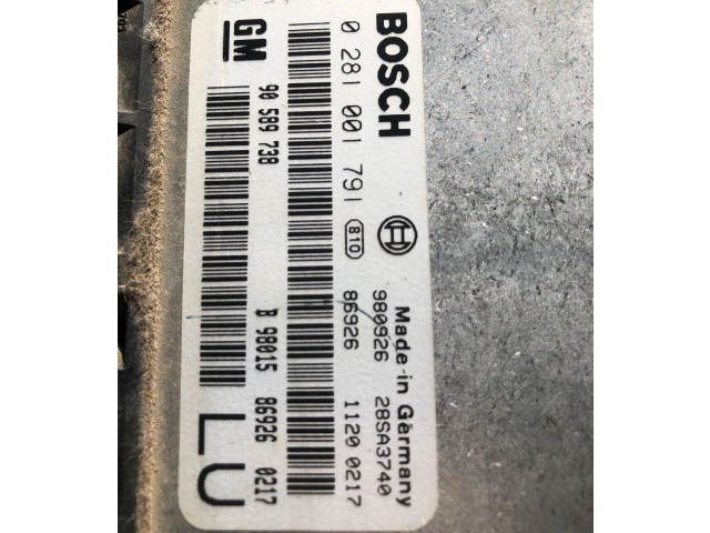 Řídící jednotka 0281001791, 0281001791   Opel Frontera B 2000