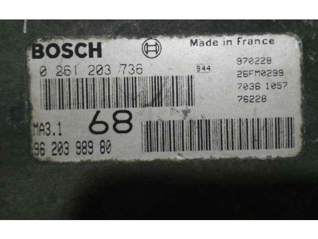Řídící jednotka 0261203736   Peugeot 106 