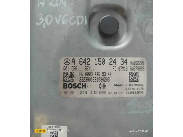 Řídící jednotka A6421502434, 0281014432   Mercedes-Benz C AMG W204 2011