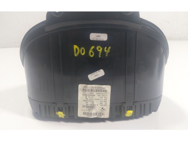 Přístrojová deska  BMW 1 E82 E88 2013 62109283801, 928380102  
