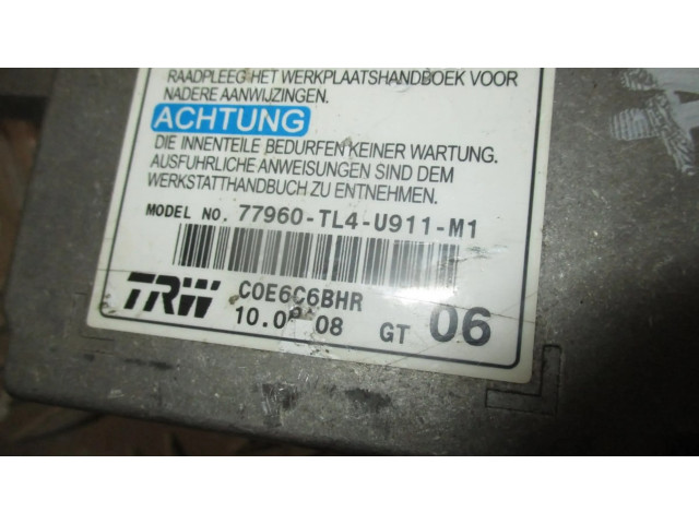 Блок подушек безопасности C0E6C6BHR, 77960-TL4-U911-M1   Honda Accord