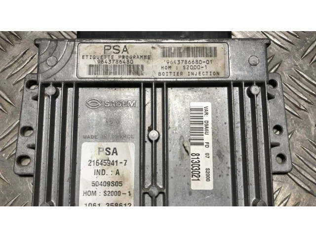Řídící jednotka 9643786480   Peugeot 406 2001