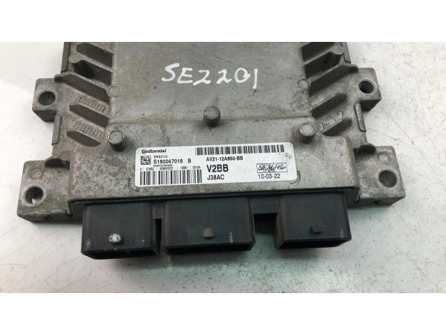 Блок управления двигателем Блок управления AV2112A650BB, S180047018B   Ford Fiesta