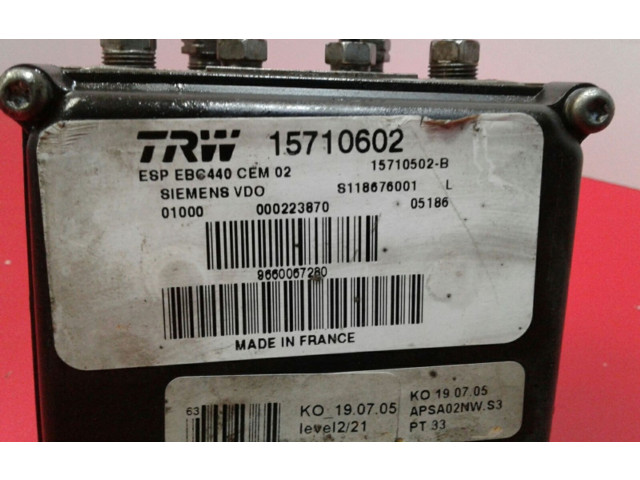 Jednotka ABS 15710602, 15710502B   Peugeot 407 2005