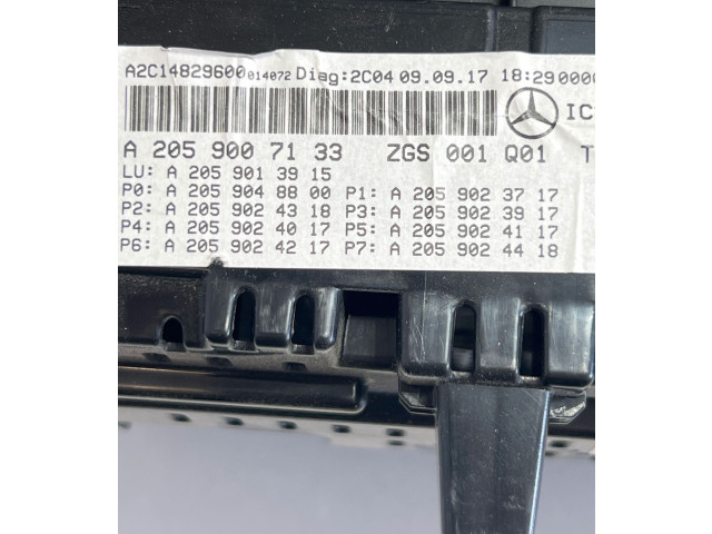 Přístrojová deska  Mercedes-Benz C W205 2017 A2059007133  