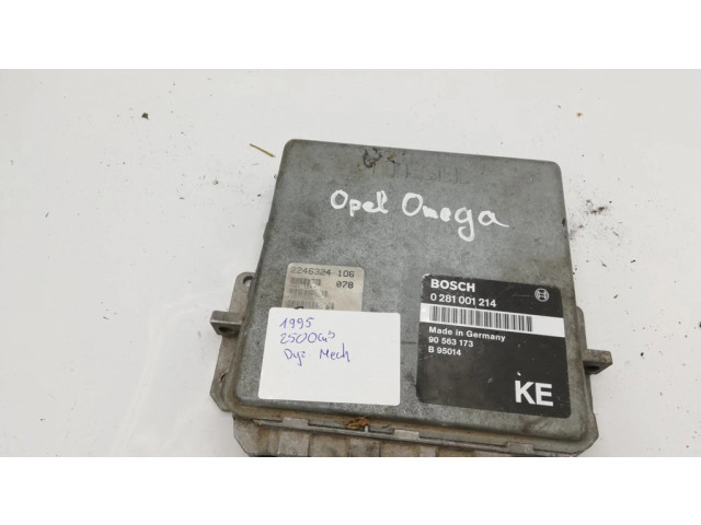 Блок управления двигателя 0281001214, 90563173   Opel Omega B1