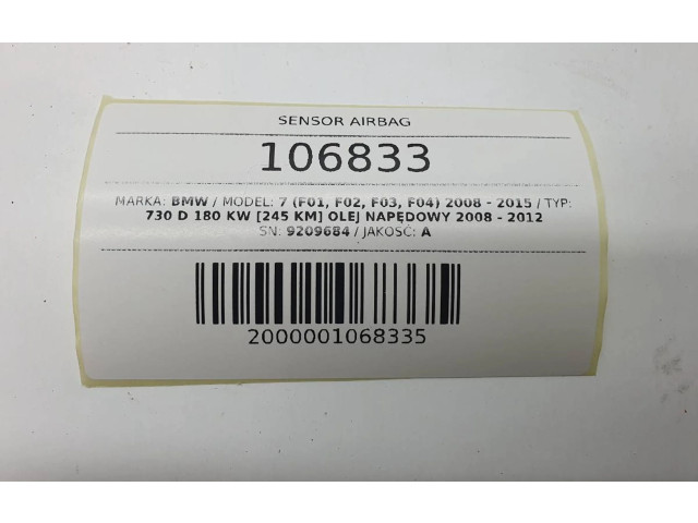 Блок подушек безопасности 9209684   BMW 7 F01 F02 F03 F04