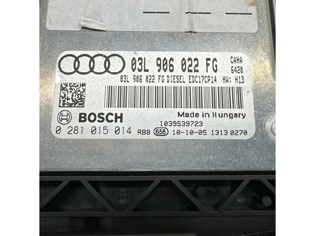 Блок управления двигателя 03L906022FG, 0281015014   Audi A6 S6 C6 4F