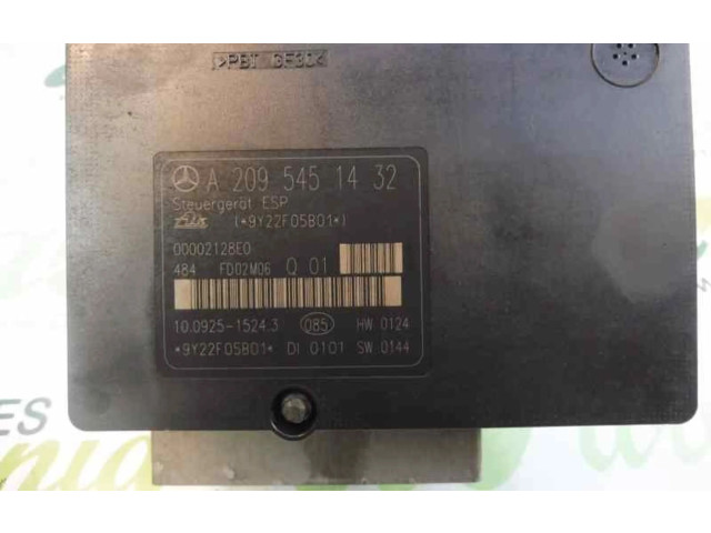 Блок АБС A2095451432   Mercedes-Benz  CLK A209 C209  2002 - 2009 года