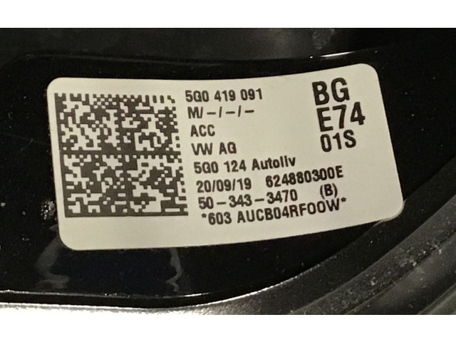 Подрулевой шлейф SRS 5G0419091BG   Volkswagen Golf Plus