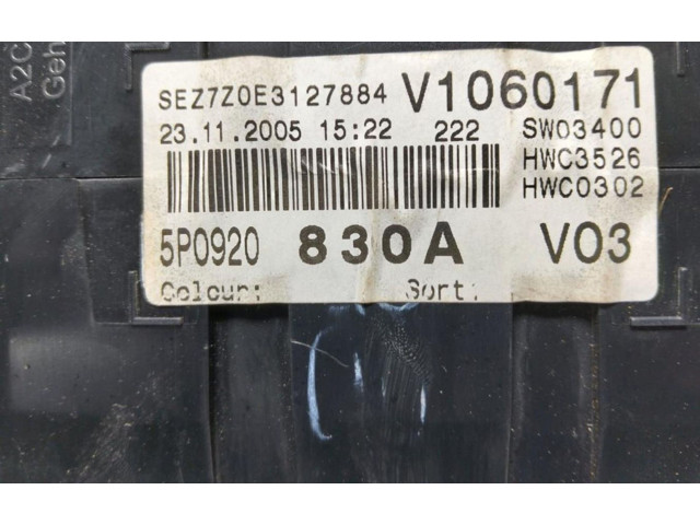 Přístrojová deska  Seat Toledo III (5P)  5P0920830A  