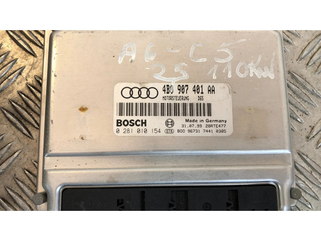 Блок управления двигателя 4B0907401AA, 28RTE477   Audi A6 S6 C5 4B