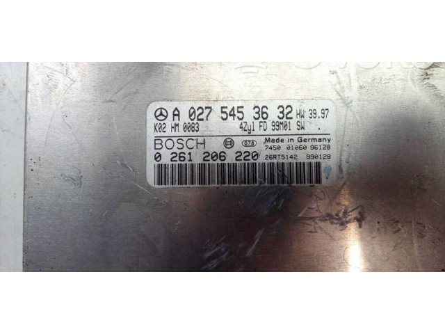 Řídící jednotka A0275453632, 0261206220   Mercedes-Benz CLK A208 C208 1999