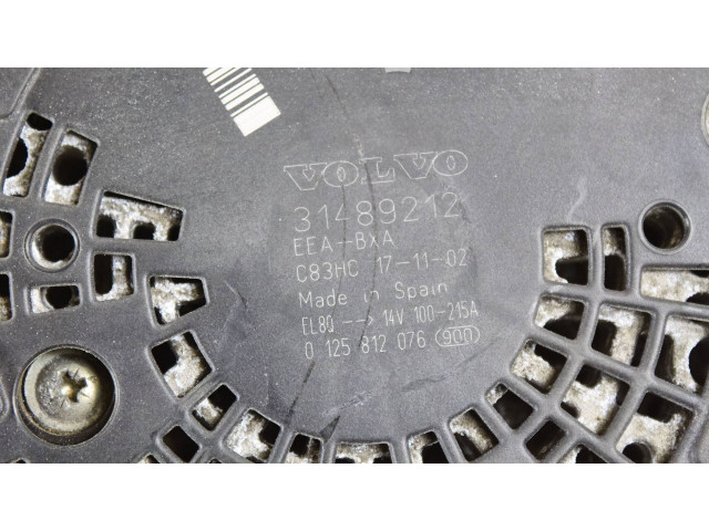 Генератор 31489212, 0125812076   Volvo S90, V90      