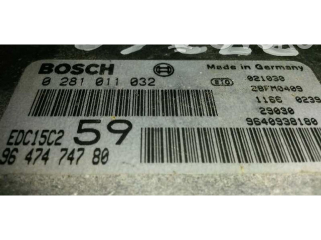 Řídící jednotka 9642474780, 0281011032   Peugeot 807 2003