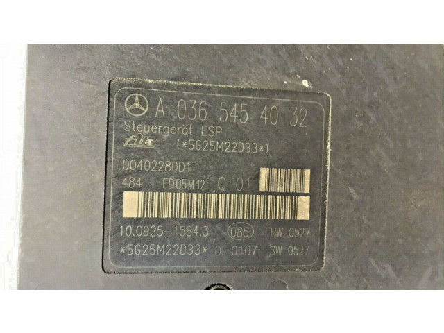 Блок АБС A0365454032, nr666   Mercedes-Benz  C AMG W203  2000-2007 года