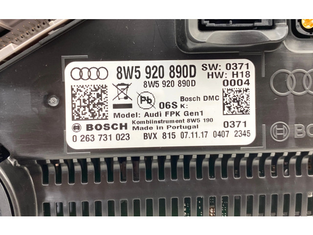 Přístrojová deska  Audi Q5 SQ5 2018 8W5920890D, 0263731023  