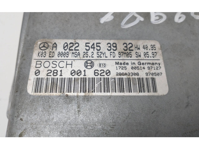 Řídící jednotka A0225453932, 0281001620   Mercedes-Benz E W212 1999
