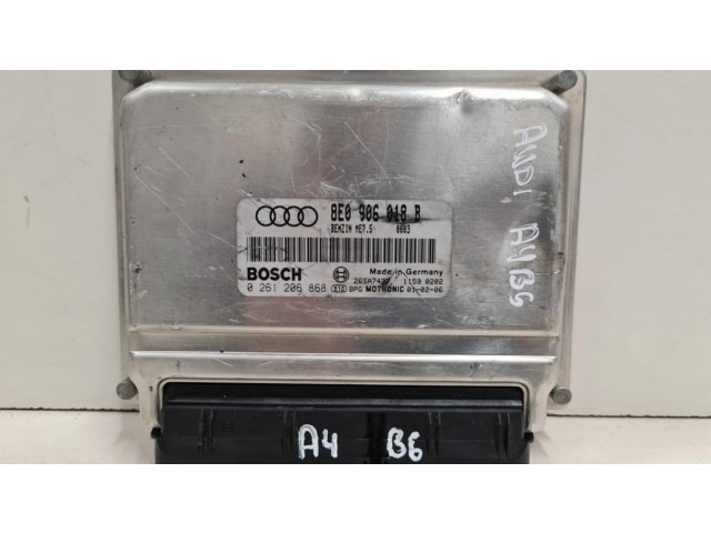 Блок управления двигателя 0261206868, 8E0906018B   Audi A4 S4 B6 8E 8H