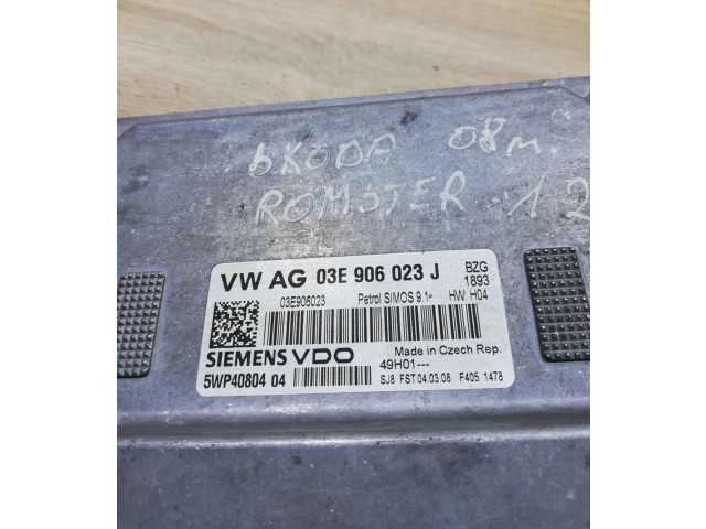 Блок управления двигателем Блок управления 03e906023j, 5wp40804   Skoda Roomster (5J)