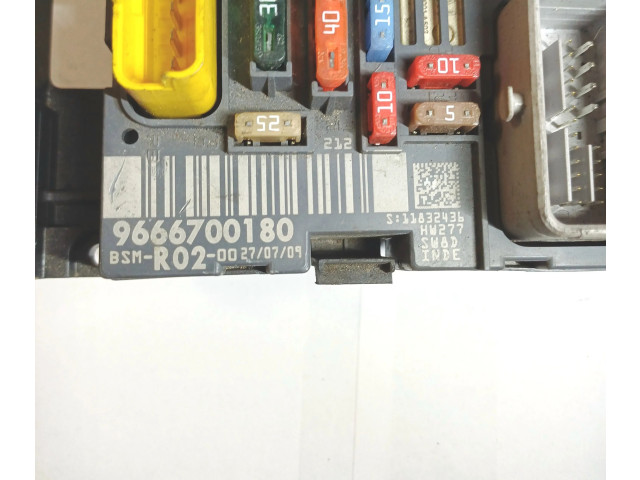 Pojistková skříňka Řídící jednotka BSM 9666700180, BSMR0200   Peugeot 407 2009