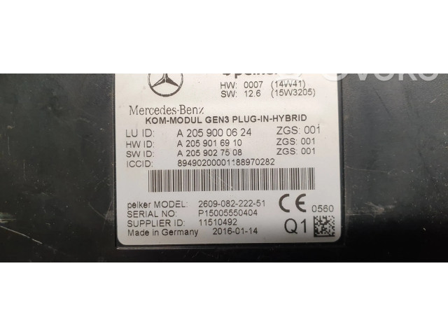 Блок управления A2059016910, A2059027508   Mercedes-Benz C W205