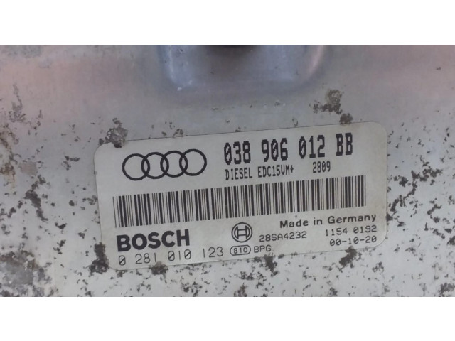 Блок управления двигателя 038906012BB, 0281010123   Audi A3 S3 8L