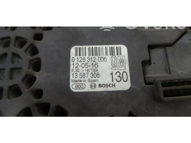 Генератор 13587308, 0126312006   Vauxhall Astra K      