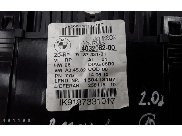 Přístrojová deska  BMW 1 E81 E87 2010 918733101  