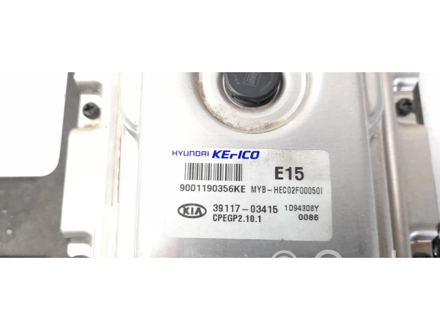 Блок управления двигателя 3911703415, 9001190356KE   KIA Rio