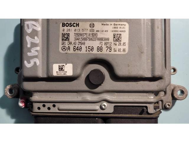 Řídící jednotka A6401508879, 0281013517   Mercedes-Benz A W169 2008