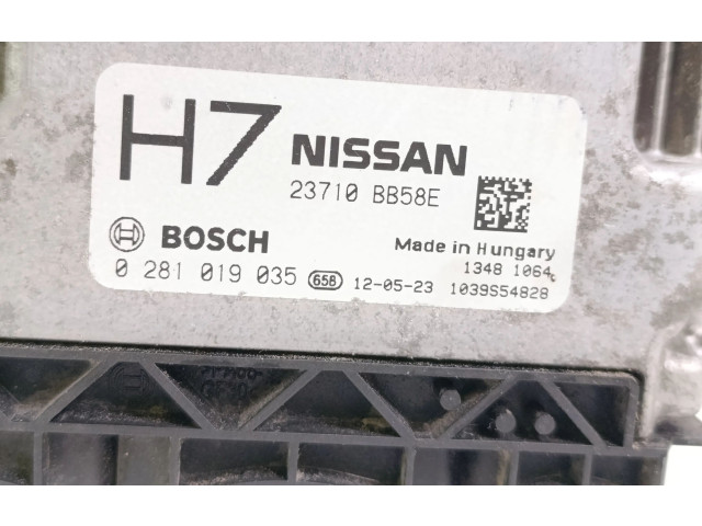 Řídící jednotka 0281019035, 23710BB58E   Nissan Qashqai 2008