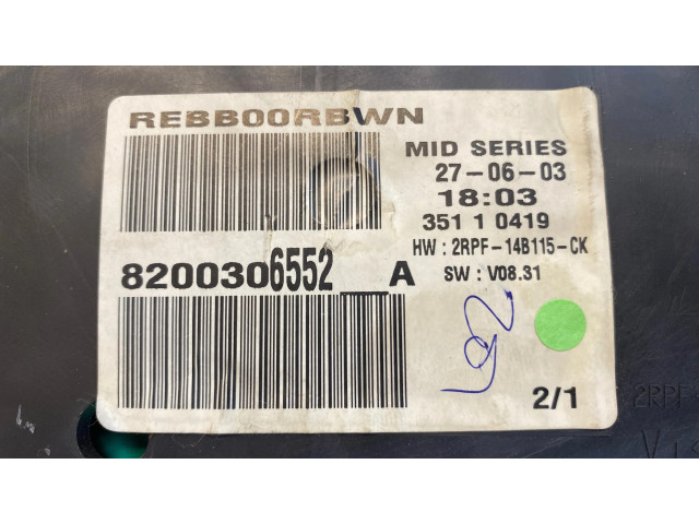 Панель приборов 8200306552A, 35110419   Renault Megane II       